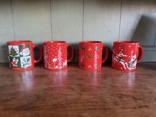 4 Vintage Waechtersbach Christmas Mugs