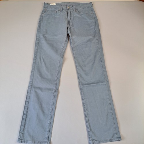 Levis 511 Chino Pants Mens 31x32 Blue Cotton Stretch Slim Fit Straight Big E - Picture 2 of 9