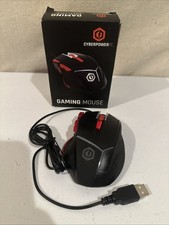 ORIGINAL CYBERPOWER PC GAMING OPTICAL MOUSE,Wired, Black/Red 4000 DPI