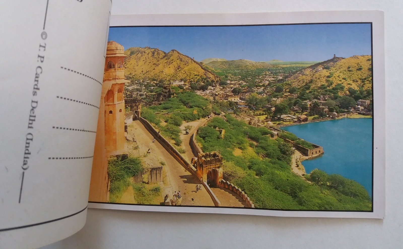 LOT OF 19 POSTCARD ALBUM INDIA VINTAGE JAIPUR & AMRE 1980s