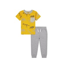 LITTLE REBELS TODDLER BOY DINOSAUR SHIRT JOGGER SET 4T NEW WITH TAG