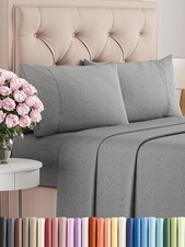 Cal King Size 4 Piece Sheet Set - Comfy Breathable  Cooling Bed Sheets Set