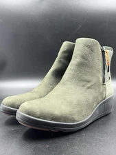 Bogs Vista Rugged Zip Womens 11 Casual Ankle Boots Olive Green Waterproof