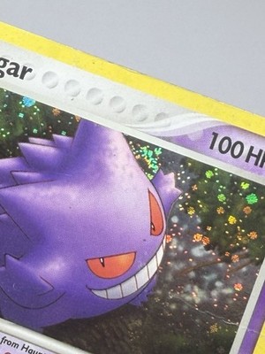 Vintage Gengar 5/92 EX Legend Maker Holo Rare SWIRL Pokemon Card