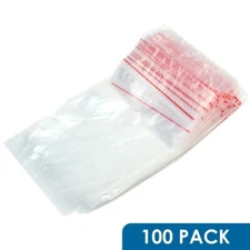 4x6 100pcs Clear 2 Mil ZIP Seal Bags Poly PLASTIC RECLOSABLE TOP LOCK BAGGIES