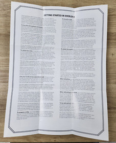 AUTHENTIC USED OVERLORD NES INSERT POSTER - GREAT CONDITION