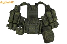 Russian 6SH117 Combat Equipment Molle Bag EMR Green Camo Tactical Vest Replica