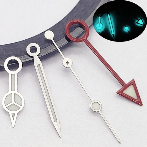 NH34 Silver Watch Hands Blue Green Luminous Fit NH34 NH35 Movement Accessories - Picture 13 of 47