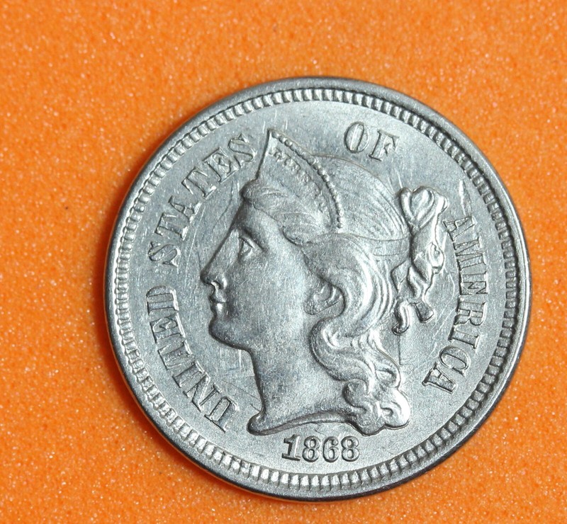 Estate Find 1868 - Three Cent Nickel!!  #K23182
