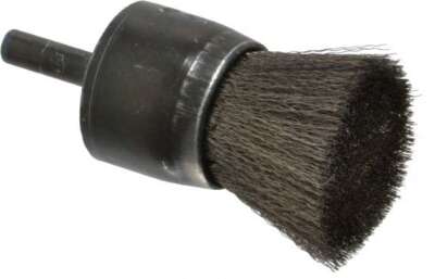 Osborn 0003071100 End Brush, 1'' Diameter, Stainless Steel, Crimped Wire