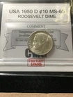 1950D  USA, Roosevelt ¢10 Cent.