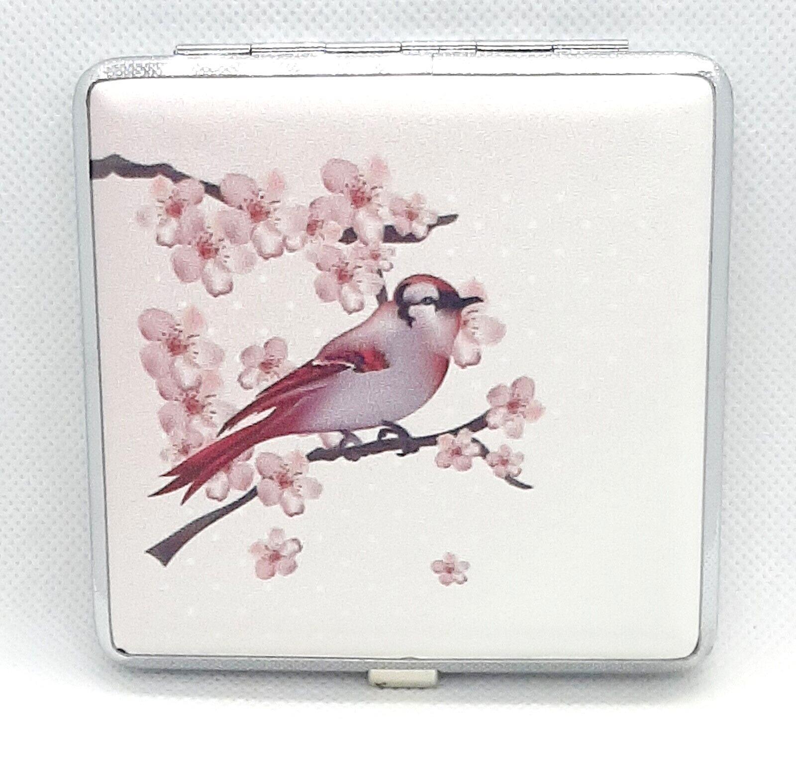 RYO Bird Silver Framed PU Leather King Size White Cigarette Case