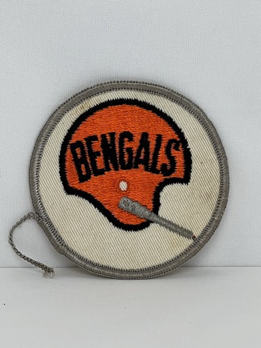 1968-79 CINCINNATI BENGALS NFL CALCIO VINTAGE CASCO ROTONDO 3" TOPPA SQUADRA - Foto 3 di 3