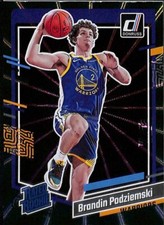2023-24 Donruss #249 Brandin Podziemski Green Laser Holo Golden State Warriors