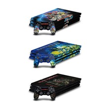OFFICIAL IRON MAIDEN GRAPHIC ART VINYL SKIN DECAL FOR SONY PS4 PRO BUNDLE