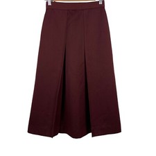 Vintage Skirt Joseph Magnin Espresso Chestnut Ridge Red A Line Pleated 26" Waist