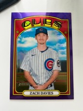 ZACH DAVIES 2021 Topps Heritage High Number PURPLE CHROME Hot Box #643
