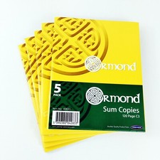 Maths Sum Notebook School Home Work Writing Paper Grid 120 Pages x 5 Books