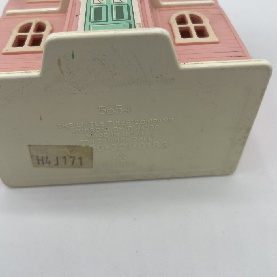 Vintage LITTLE TIKES Miniature VICTORIAN PLAY HOUSE DOLLHOUSE Pink Blue