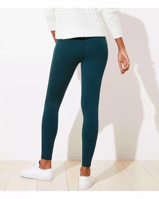 New Ann Taylor LOFT Petite Leggings In Ponte, Green, Size XXS XXSP Petite