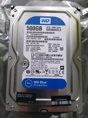 Western Digital WD Blue 500GB (WD5000AZLX) 32MB Cache,7200RPM