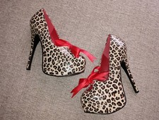 Bordello Pumps Stiletto 6 Heel Teeze Leopard ...