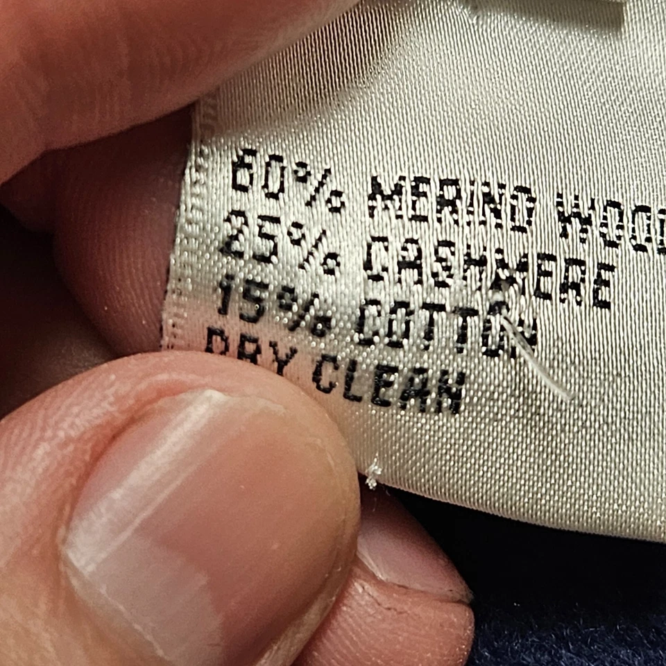 Talbots Wool Cashmere Button Front Knit Cardigan Sweater Girls XL Royal Blue - Image 4 of 4