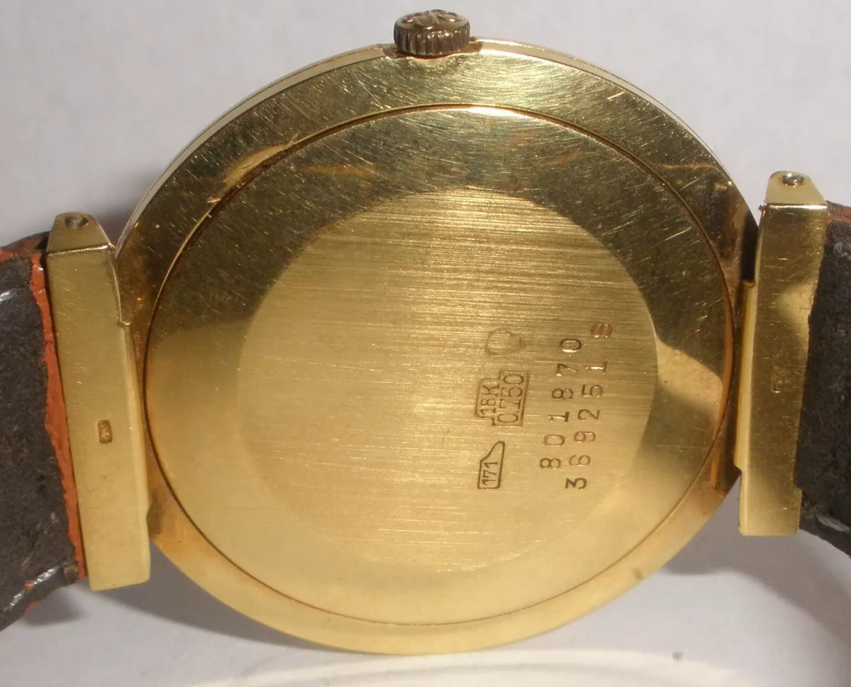 Vintage classic Ernest Borel 18k gold mens watch working clean excellent 17j