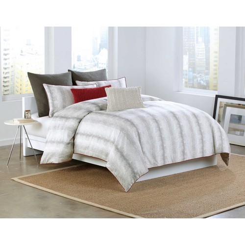 DKNY, Standard/Queen Pillow Sham, URBAN SAFARI, Charcoal, Slate, White, Red, NEW - Picture 3 of 4