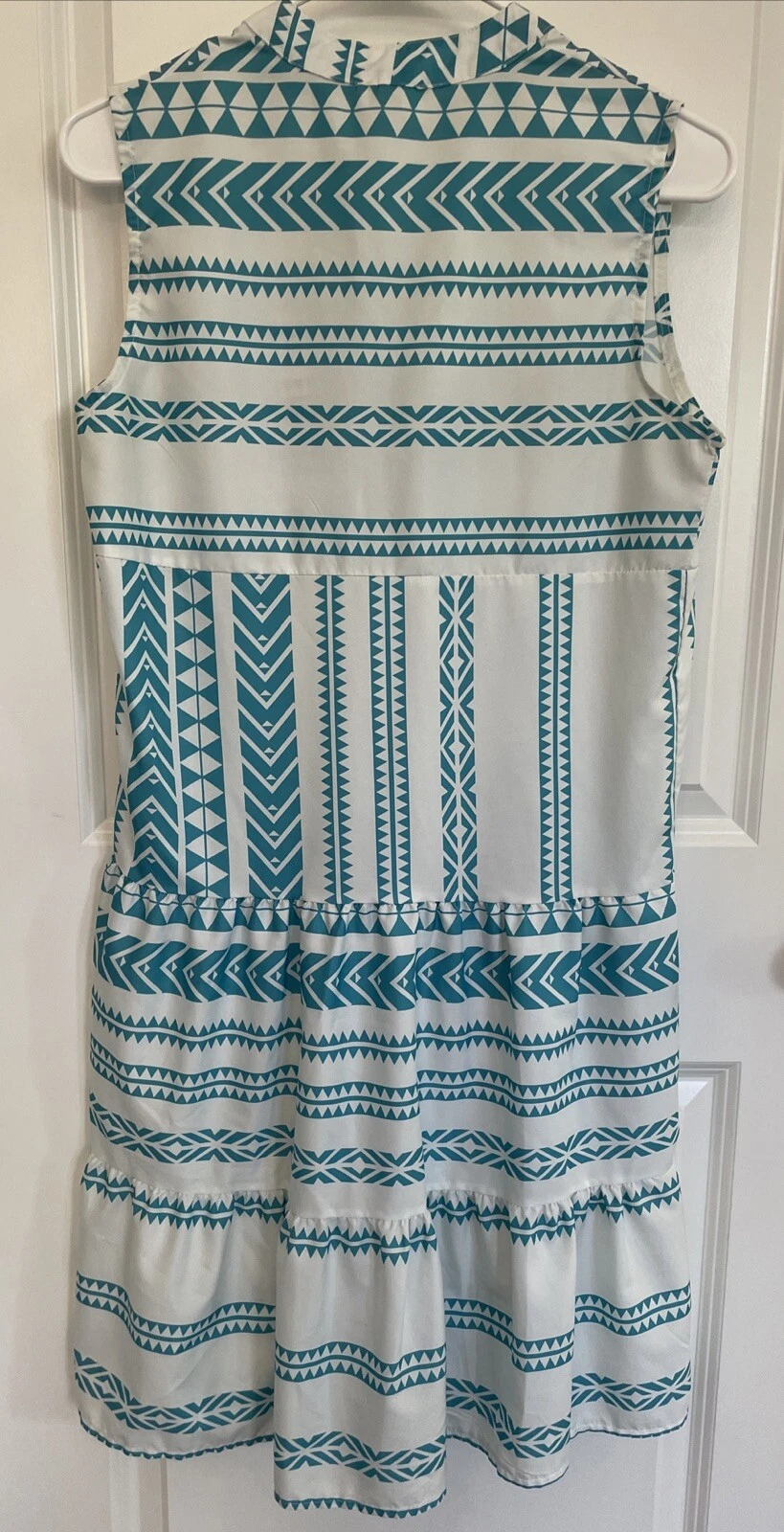 VETEMENTS Abito donna rosa marca Ripple fantasia bianco e verde acqua taglia small (pull tessuto)