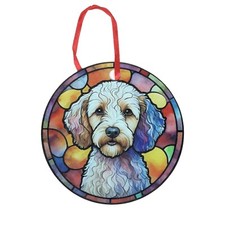 Aussiedoodle Design Holographic Dog Ornament