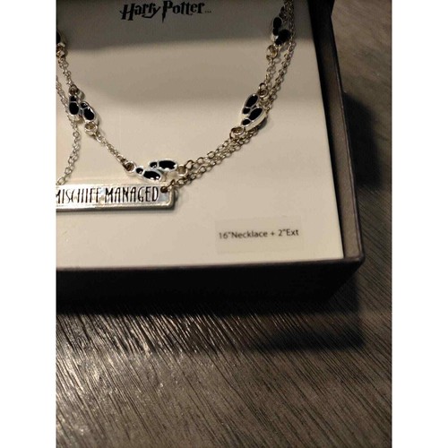 NEW IN BOX HARRY POTTER MISCHIEF MANAGED NECKLACE - Picture 3 of 4