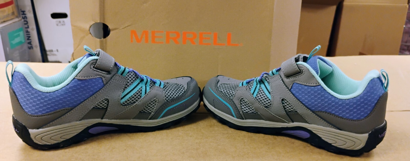 Merrell Kids Trail Chaser scarpe da trekking elastico pizzo ragazze taglia 4 grigio multicolore