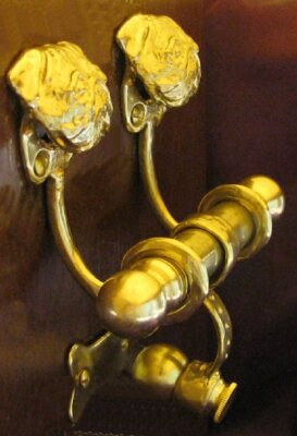 PUG Dog Bronze DUET Door Knocker
