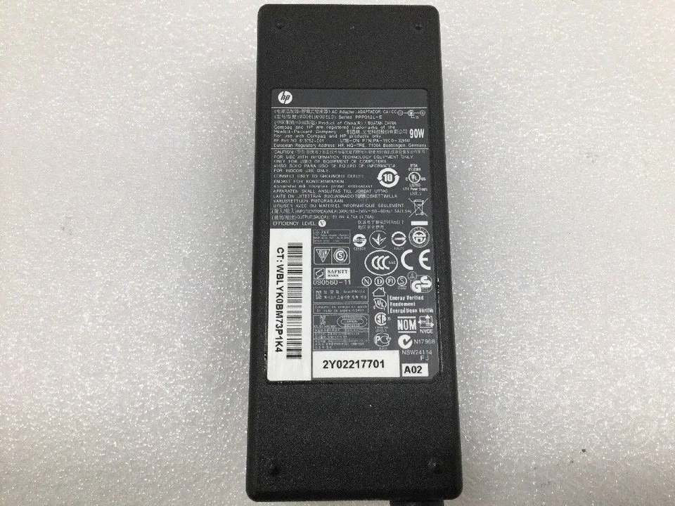 Cargador de fuente de alimentación adaptador de CA HP 90W OEM para HP Pavilion DV4 DV5 DV6 DV7 G60 Foto 4 de 4