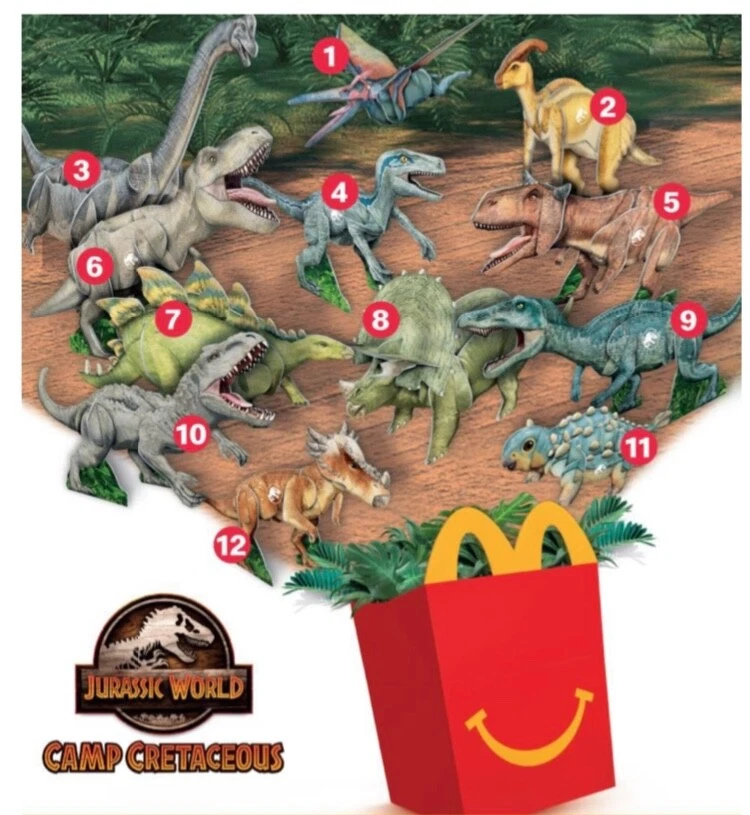 Jurassic world hotsell mcdonalds toys 2018