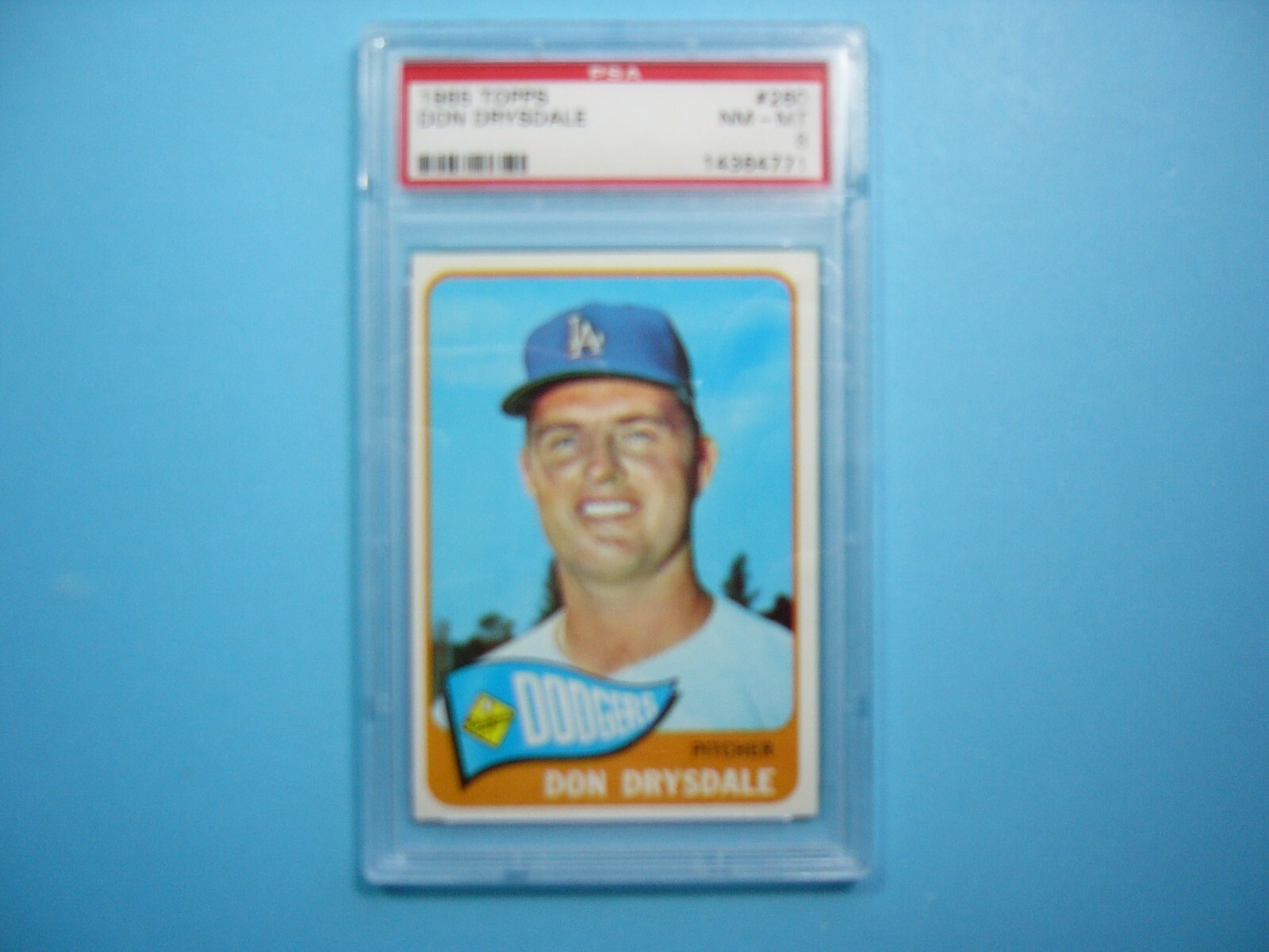 1965 TOPPS MLB BASEBALL CARD #260 DON DRYSDALE PSA 8 NM/MINT SHARP+ GL