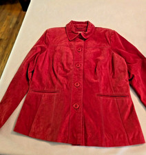 Travelsmith Women's Red Suede Jacket Size Medium - New