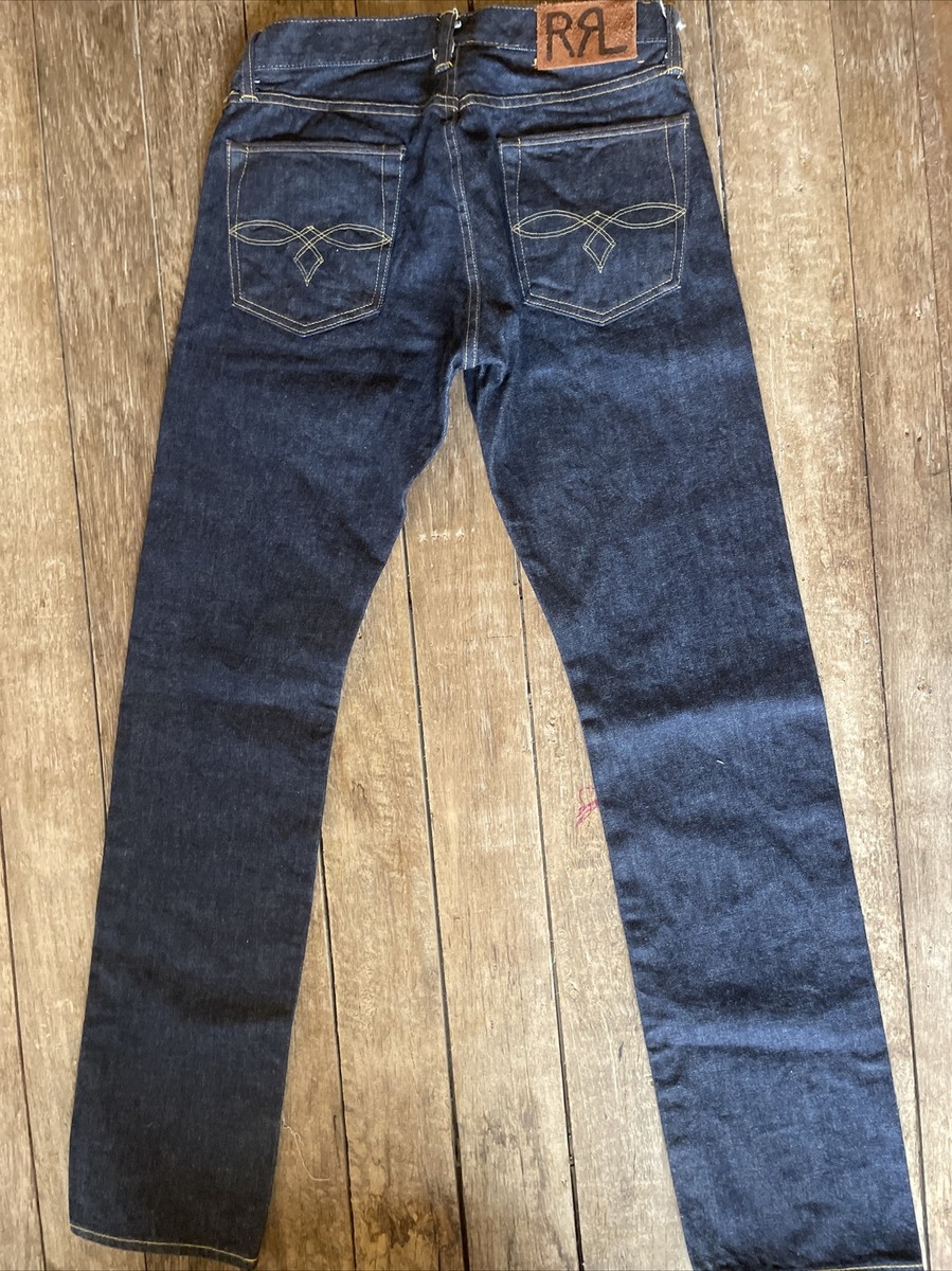 570 RRL Jeans men's Low straight once wash Selvedge Denim size