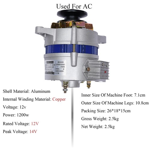 Permanent Magnet Synchronous Generator PMA AC Alternator Pure Copper With Light - Picture 9 of 60