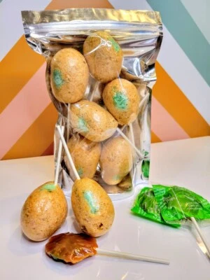 Freeze Dried CARAMEL APPLE POPS - MADE TO ORDER *Choose Size* *Oddball Candy Co*