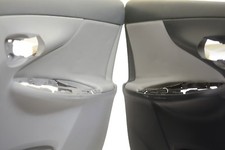 Door Panel Insert Cards Leather Synthetic For Toyota Corolla 09-13 Gray