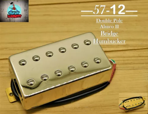 G.M. 57-12 Alnico II Nickel Humbucker Bridge(4-wire) for Gibson Epiphone®