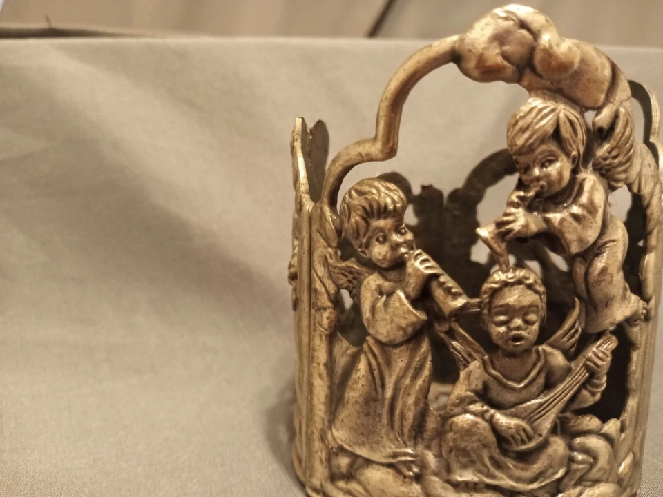 Godnger musical cherubs silver plated elegant candle holder - Image 2 of 3