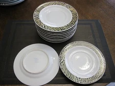 Studio Nova Jungle Beat Tiger Cheetah Saucers 6.75" Lot of 10