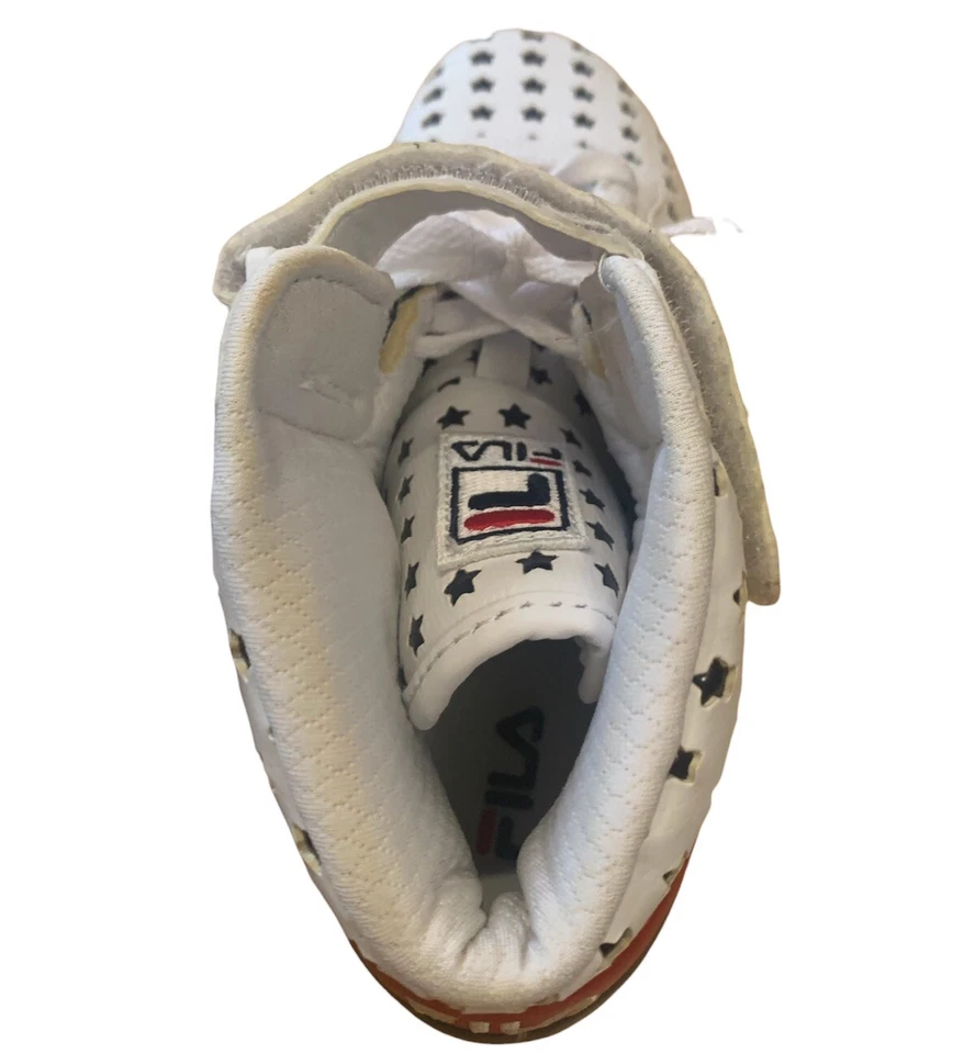 FILA  Sz 5 Red White And black Stars High Top Shoes Sneakers - Изображение 4 из 4
