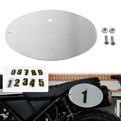 für HONDA CL250 CL300 CL500 SCL500 2023-25   Nummernschild Aluminium Oval Silber