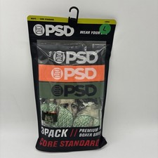 PSD Core Standard Premium Boxer Briefs 3 Pack Size Large - New- Money Gang
