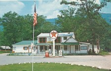 Texaco gas station unmailed chrome postcard Dunmore  Vermont VT #804