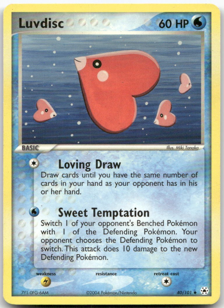 Luvdisc 40/101 Uncommon Hidden Legends Pokemon LP